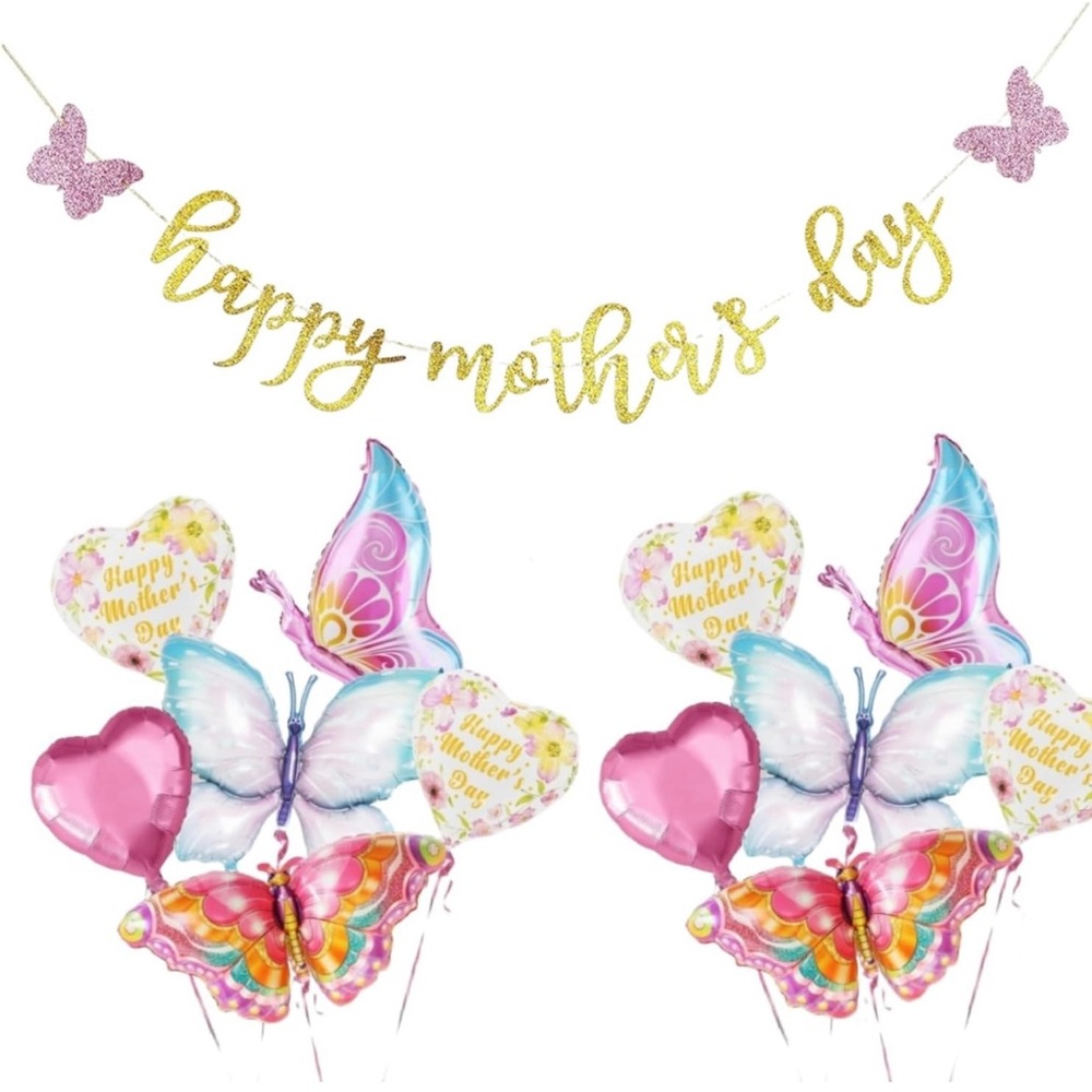 16" Best Mom Ever Balloons Set Happy Mother's Day Balloon Set